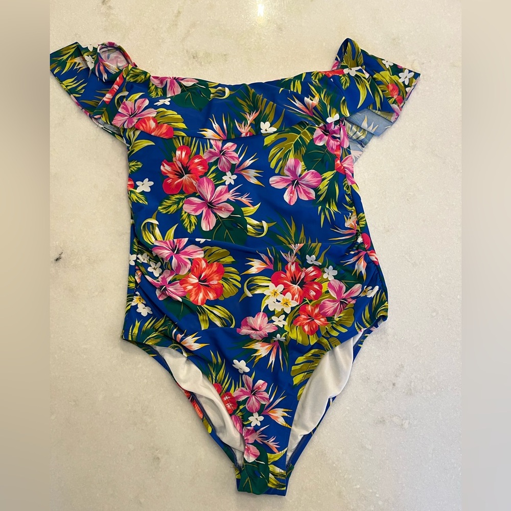 Kona Sol Tropical One Piece Swimsuit – 16W Long Torso